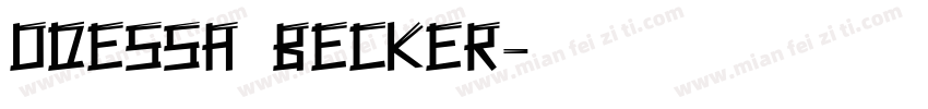 Odessa Becker字体转换